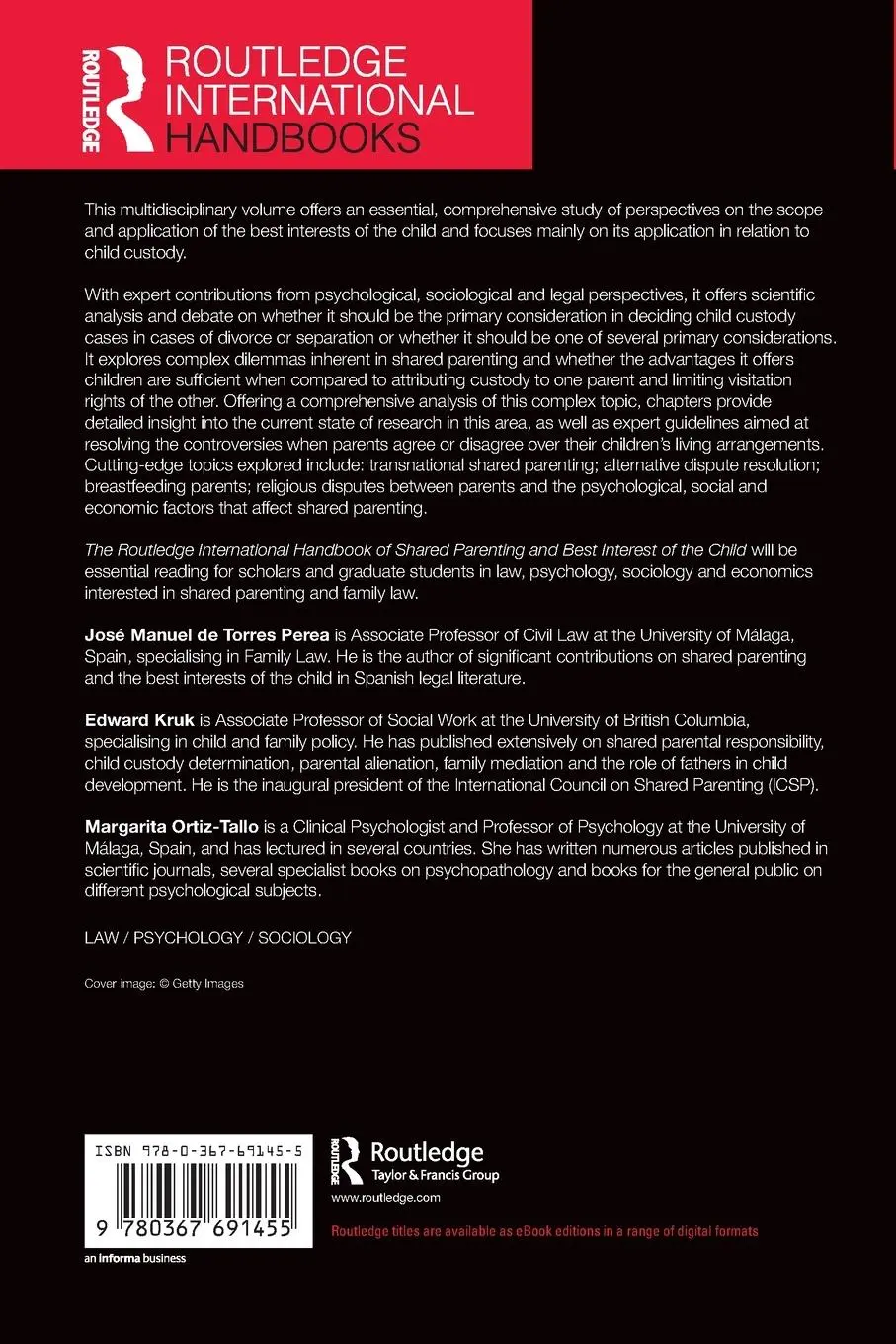 Rückseite: 9780367691455 | The Routledge International Handbook of Shared Parenting and Best...