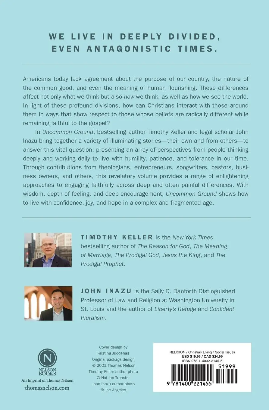 Rückseite: 9781400221455 | Uncommon Ground | Living Faithfully in a World of Difference | Buch