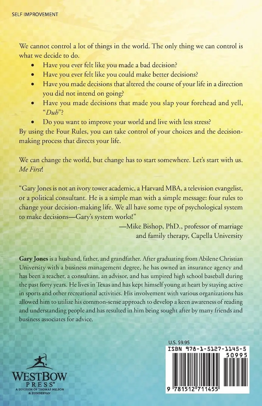 Rückseite: 9781512711455 | Don't Be Stupid! | Four Rules to Simplify Your Life | Gary Jones