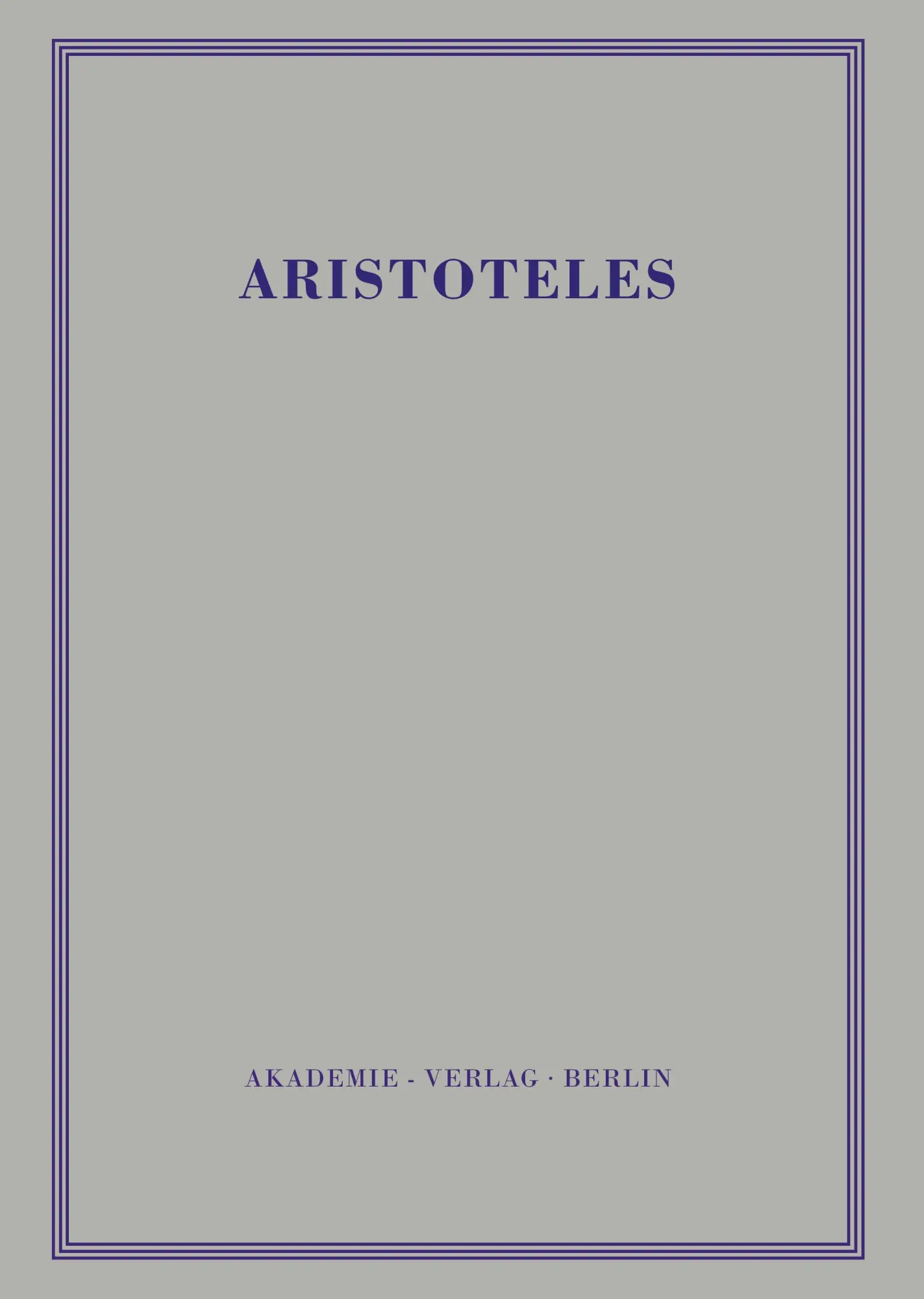 Cover: 9783050011455 | Eudemische Ethik | Aristoteles | Buch | 504 S. | Deutsch | 1984