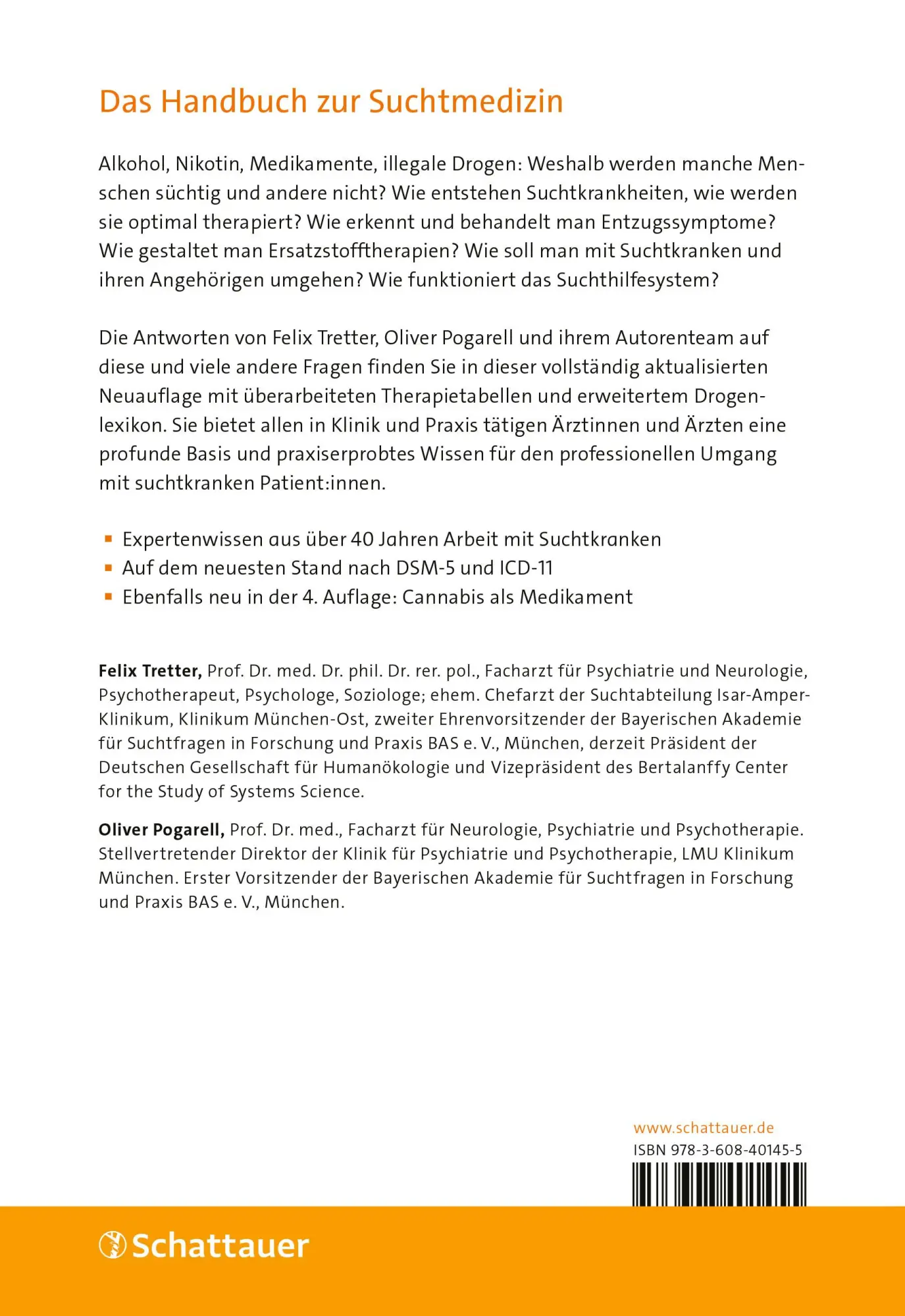 Rückseite: 9783608401455 | Suchtmedizin kompakt (griffbereit) | Felix Tretter (u. a.) | Buch