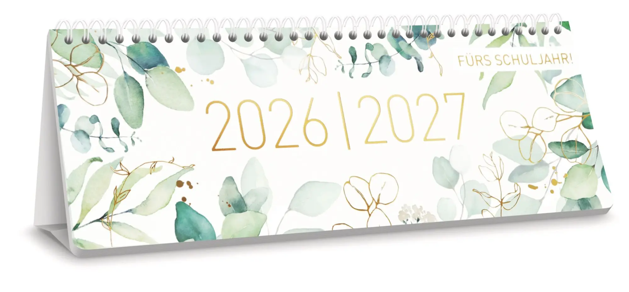Cover: 4029357111555 | Tischkalender Schuljahr 26/27 | Motiv [Blattgold] mit Aufsteller