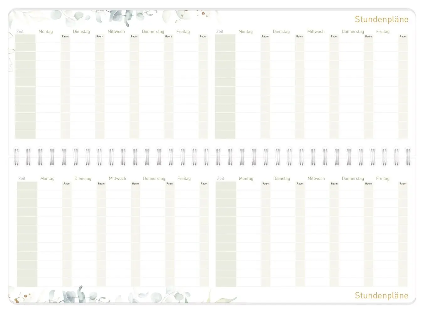 Bild: 4029357111555 | Tischkalender Schuljahr 26/27 | Motiv [Blattgold] mit Aufsteller
