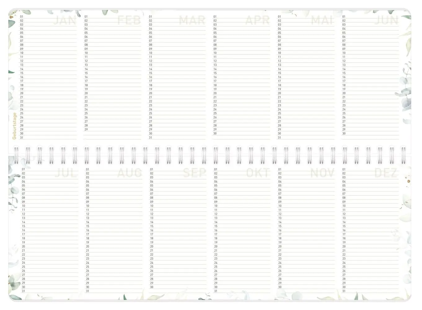 Bild: 4029357111555 | Tischkalender Schuljahr 26/27 | Motiv [Blattgold] mit Aufsteller
