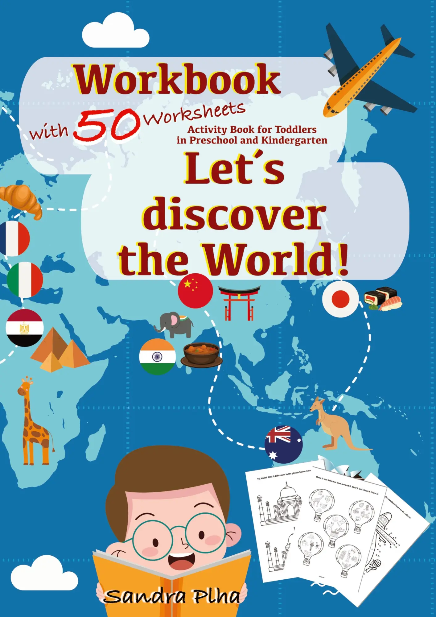 Cover: 9783384281555 | Workbook Let's discover the World with 50 Worksheets | Sandra Plha