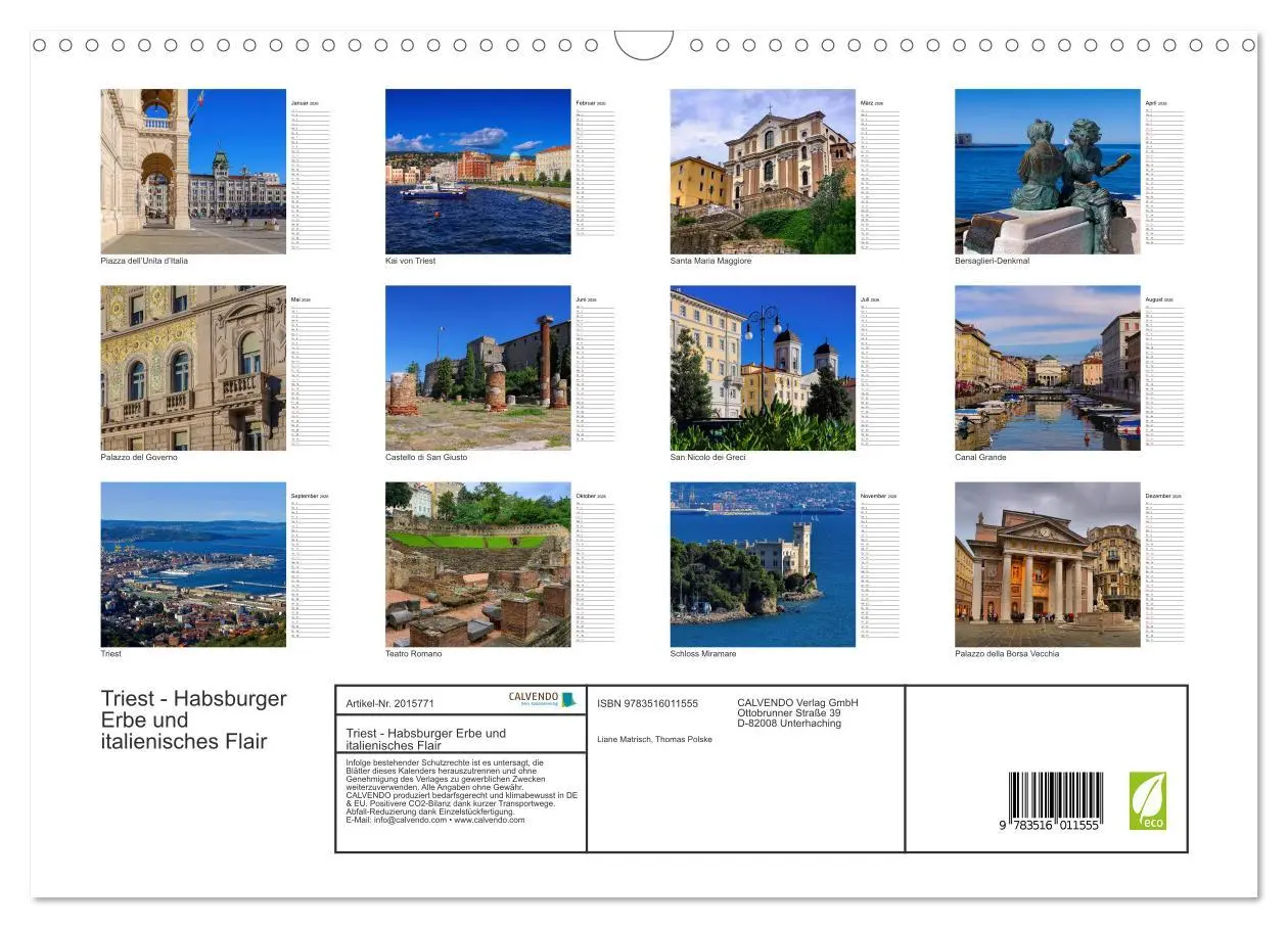 Bild: 9783516011555 | Triest - Habsburger Erbe und italienisches Flair (Wandkalender 2026...