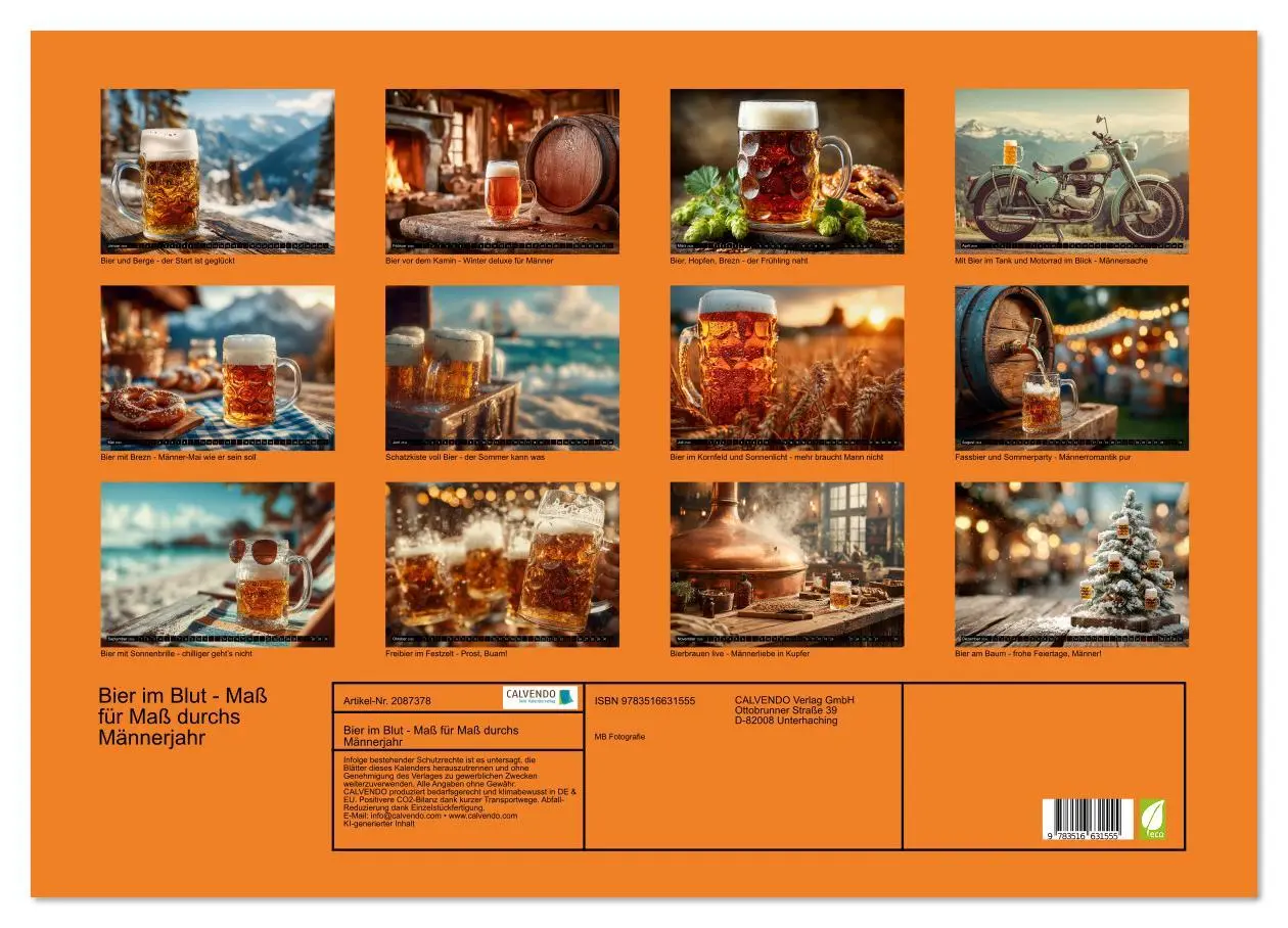 Bild: 9783516631555 | Bier im Blut - Maß für Maß durchs Männerjahr (Wandkalender 2026 DIN...