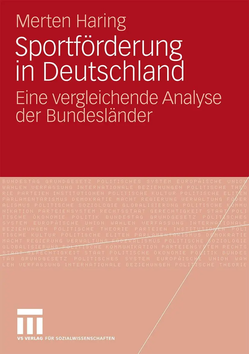 Cover: 9783531171555 | Sportförderung in Deutschland | Merten Haring | Taschenbuch | iv