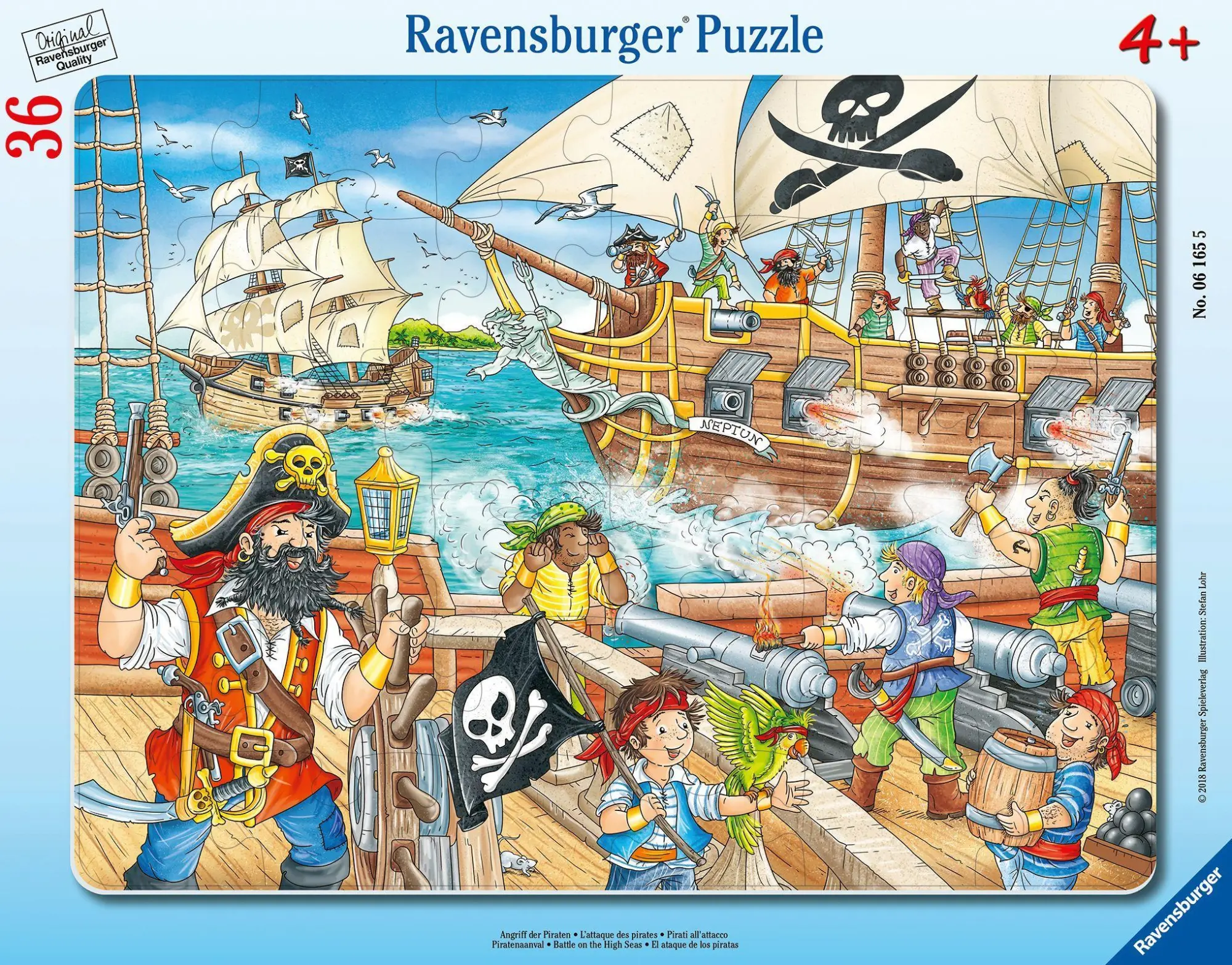 Cover: 4005556061655 | Angriff der Piraten - Puzzle mit 36 Teilen | Spiel | Rahmenpuzzle