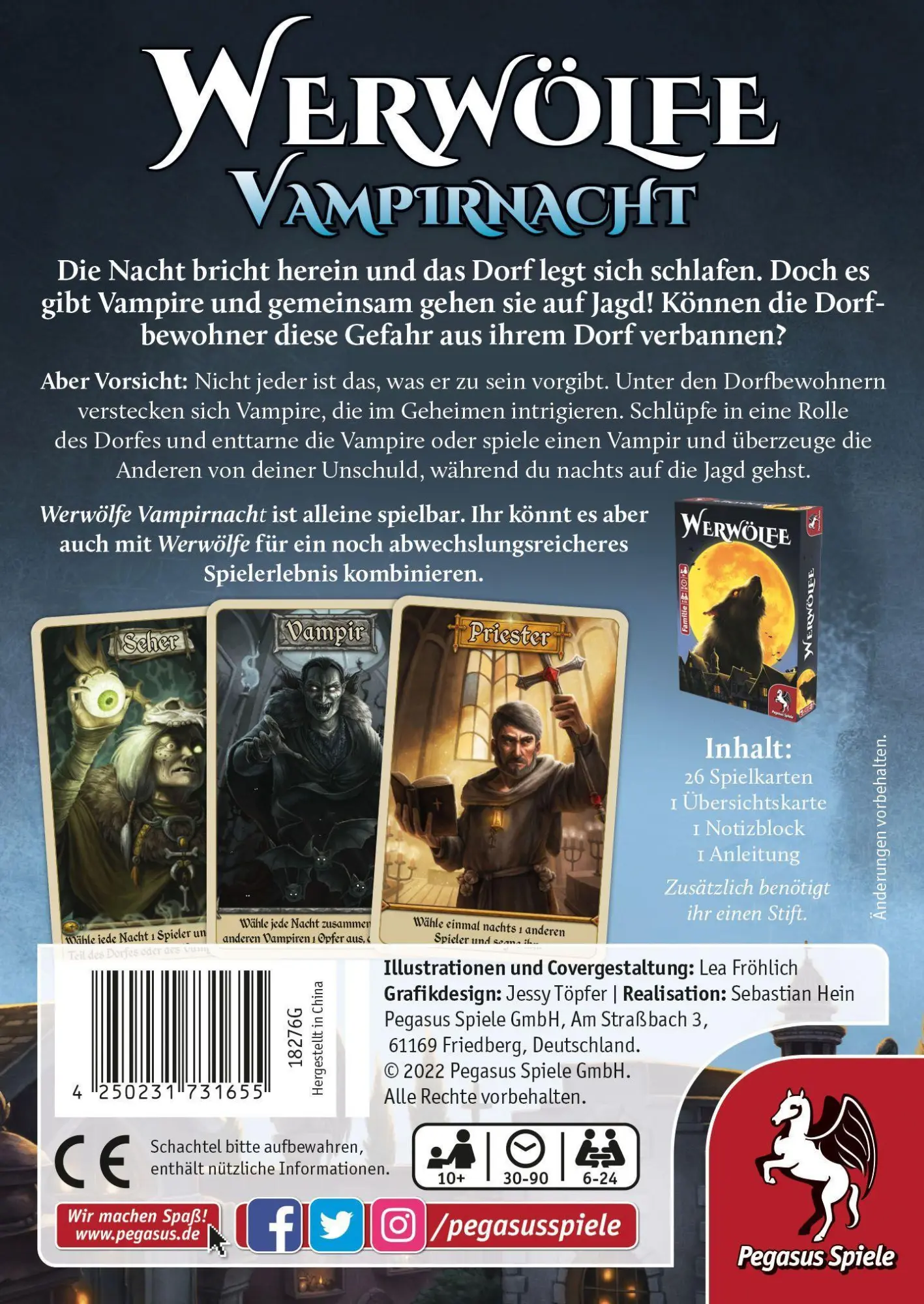 Bild: 4250231731655 | Werwölfe - Vampirnacht | Lea Fröhlich | Spiel | Brettspiel | 18276G