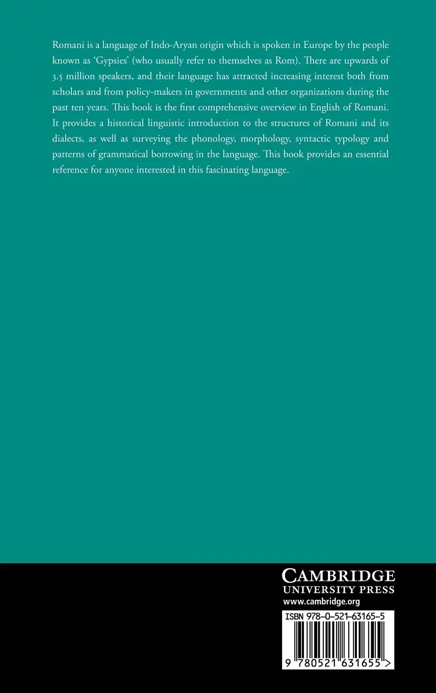 Rückseite: 9780521631655 | Romani | A Linguistic Introduction | Yaron Matras | Buch | Gebunden