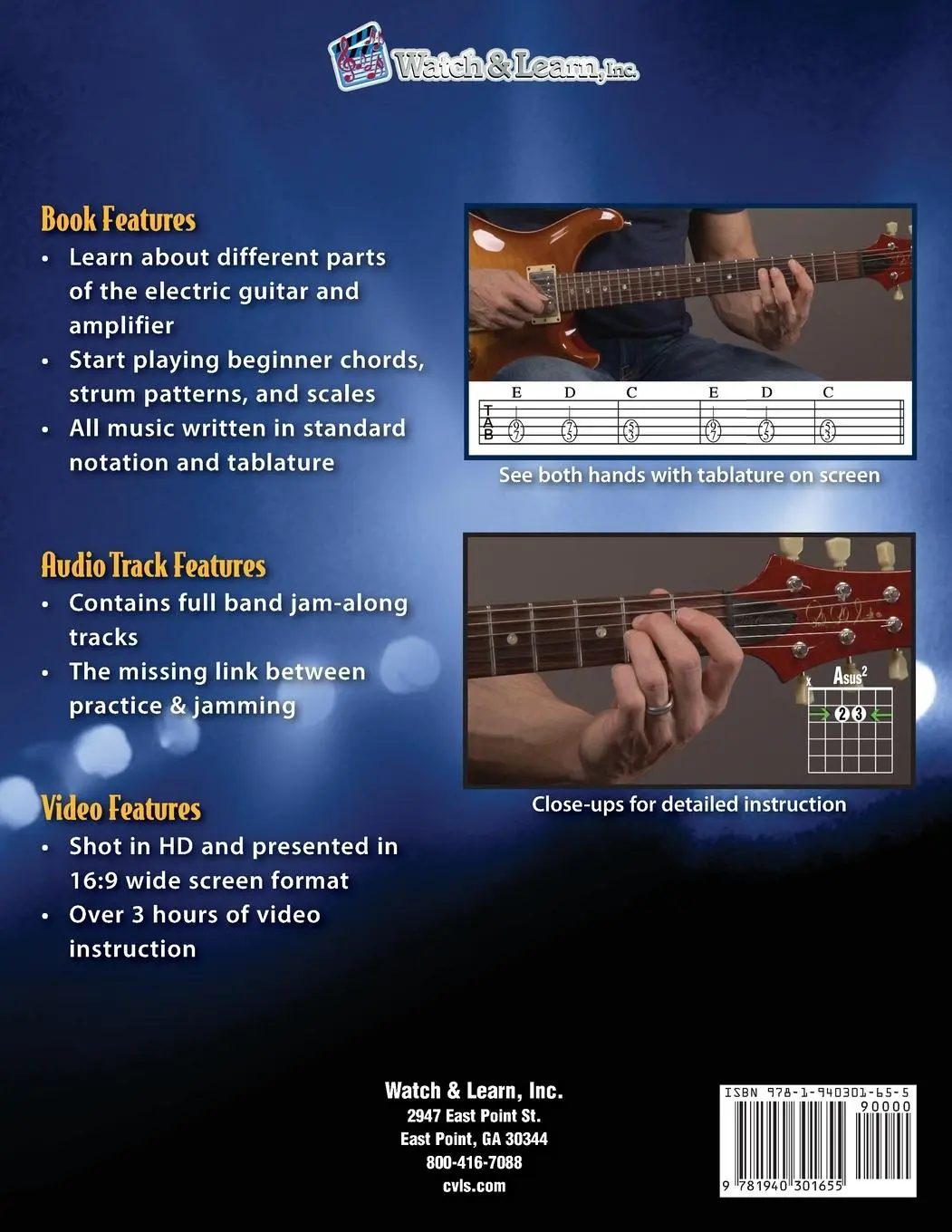 Rückseite: 9781940301655 | Beginner Electric Guitar Lessons | Book with Online Video &amp; Audio