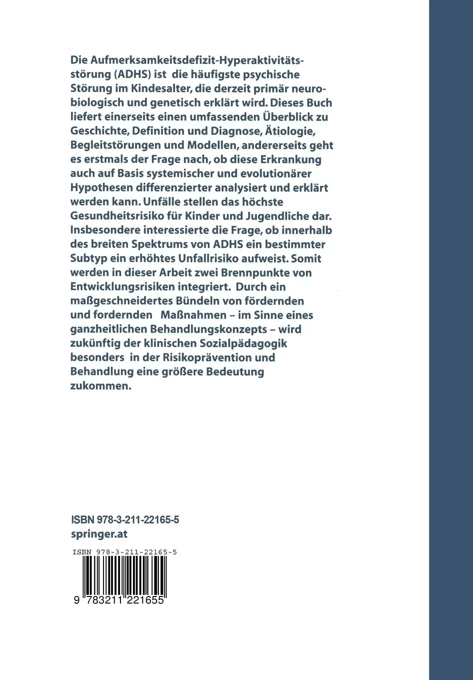 Rückseite: 9783211221655 | Das ADHS-Puzzle | Hannes Brandau | Taschenbuch | xiv | Deutsch | 2004