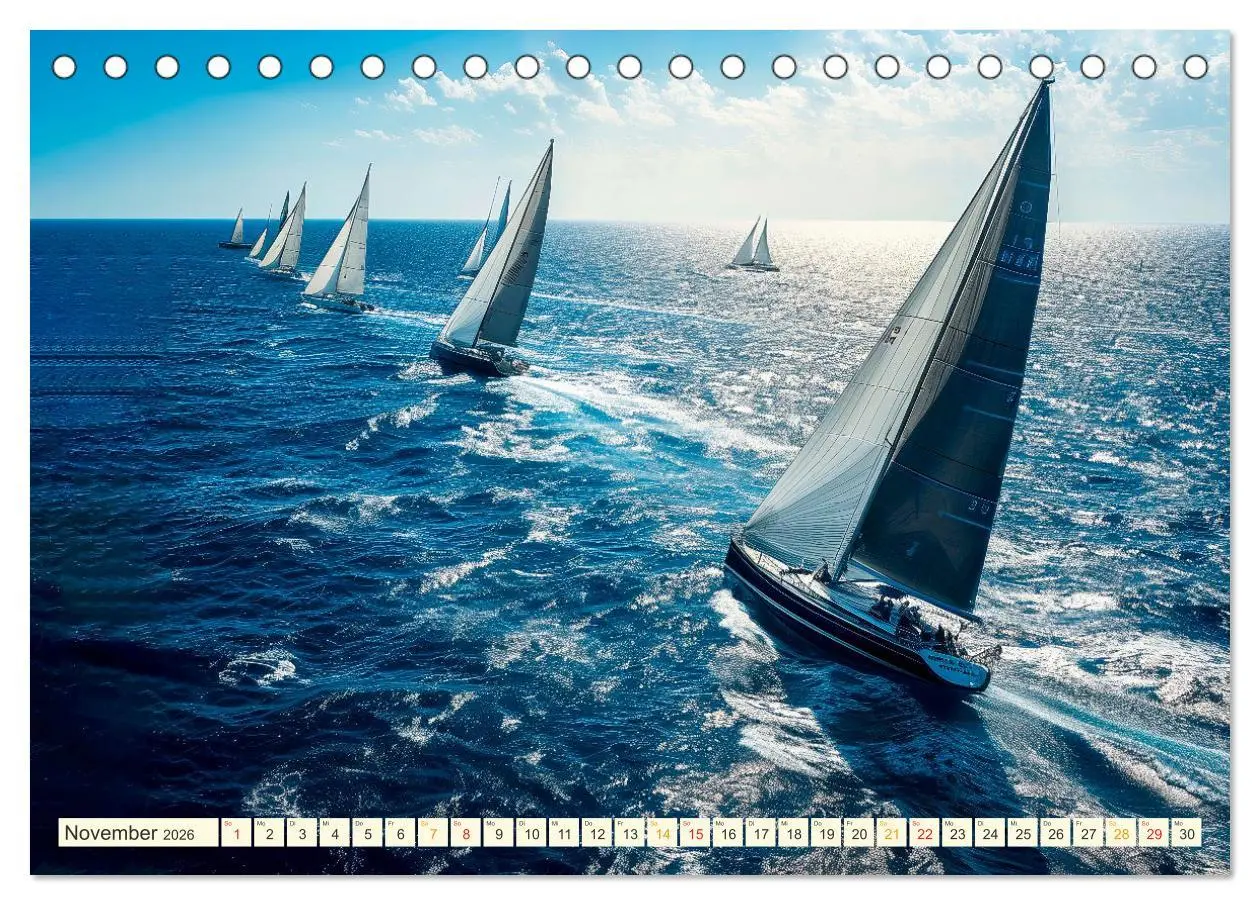 Bild: 9783457461655 | Segeln - schöne Momente (Tischkalender 2026 DIN A5 quer), CALVENDO...