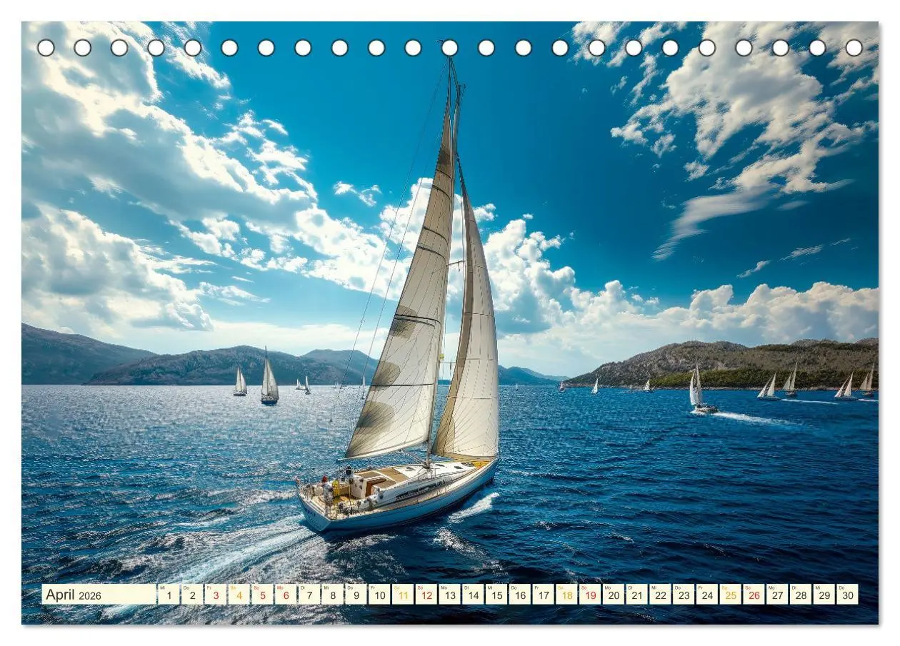 Bild: 9783457461655 | Segeln - schöne Momente (Tischkalender 2026 DIN A5 quer), CALVENDO...