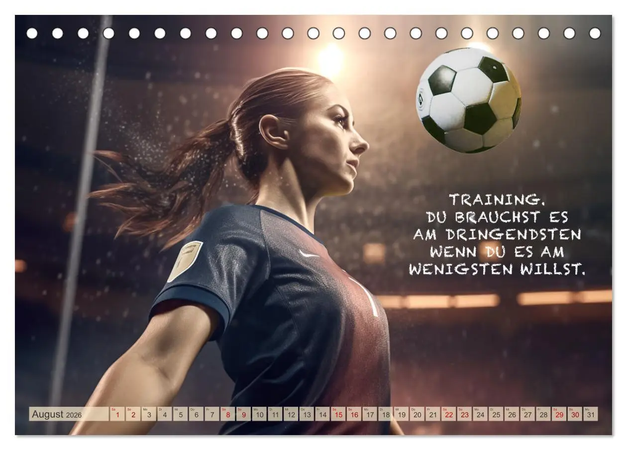 Bild: 9783457531655 | Motivation und Fußball (Tischkalender 2026 DIN A5 quer), CALVENDO...