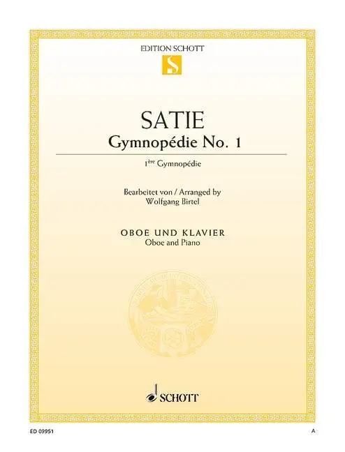 Cover: 9790001181655 | Gymnopédie Nr.1 für Oboe und Klavier | Erik Satie | Buch
