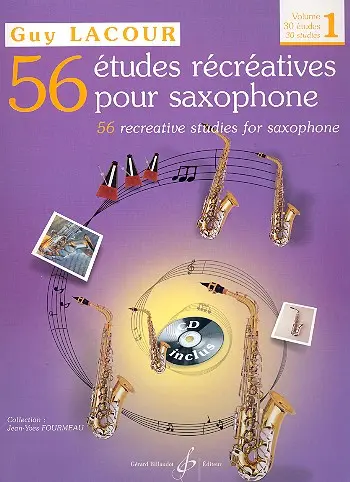 Cover: 9790043071655 | 56 Etudes Recreative 1 | Guy Lacour | Buch + CD | Gerard Billaudot