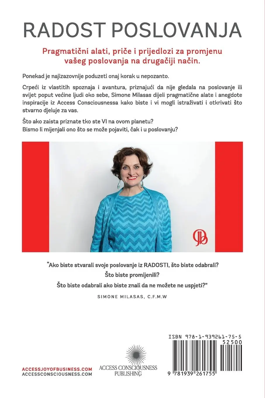 Rückseite: 9781939261755 | Radost poslovanja - Joy of Business Croatian | Simone Milasas | Buch