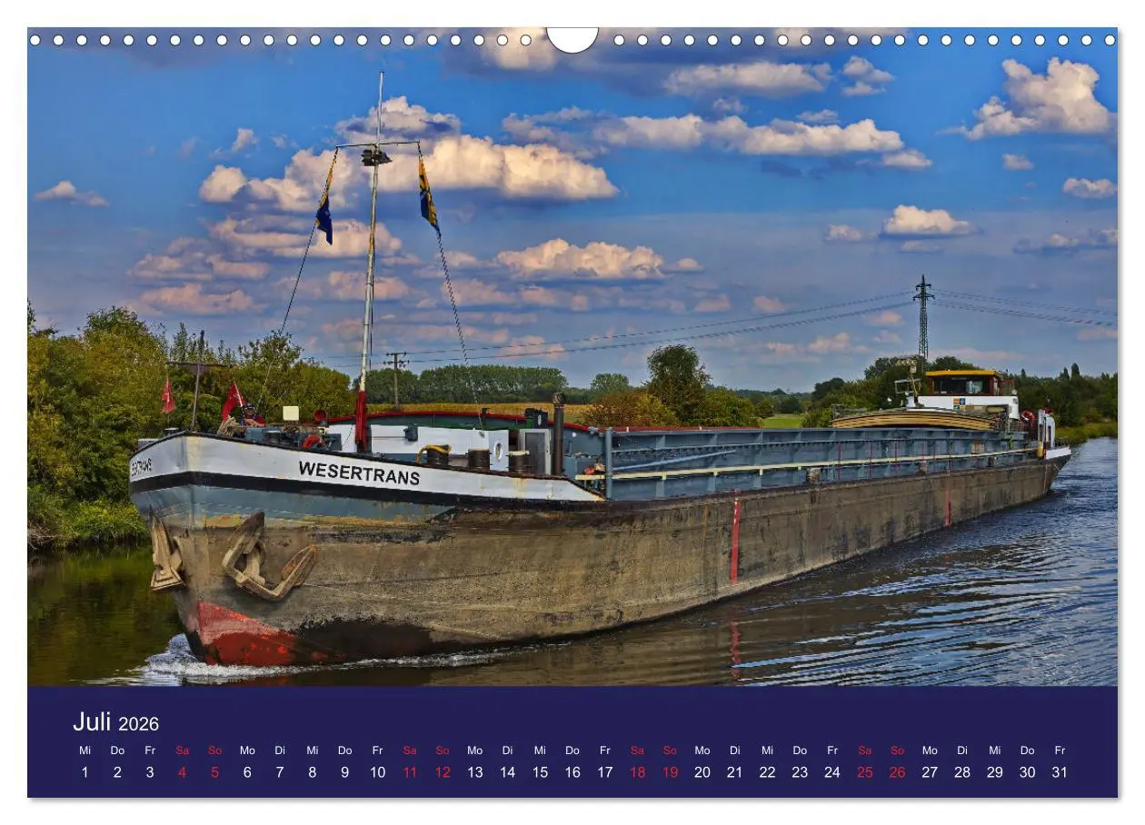 Bild: 9783457381755 | Binnenschiffe im Norden (Wandkalender 2026 DIN A3 quer), CALVENDO...