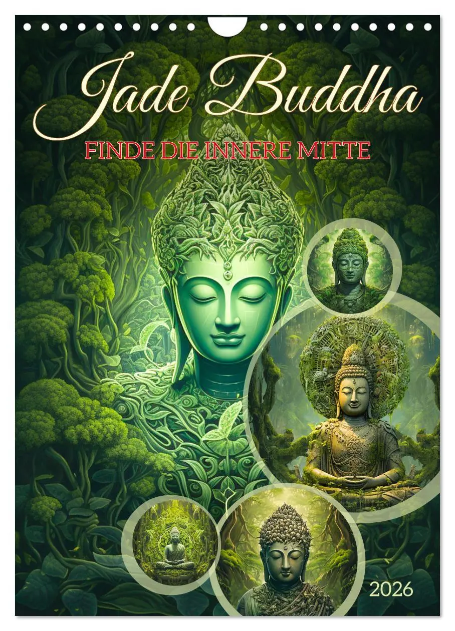 Cover: 9783516301755 | Jade Buddha - Finde die innere Mitte (Wandkalender 2026 DIN A4...