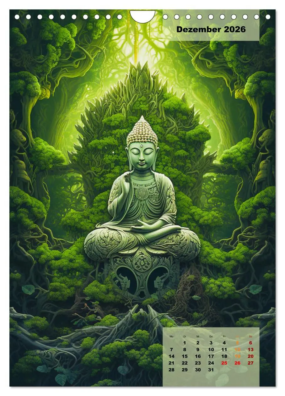 Bild: 9783516301755 | Jade Buddha - Finde die innere Mitte (Wandkalender 2026 DIN A4...