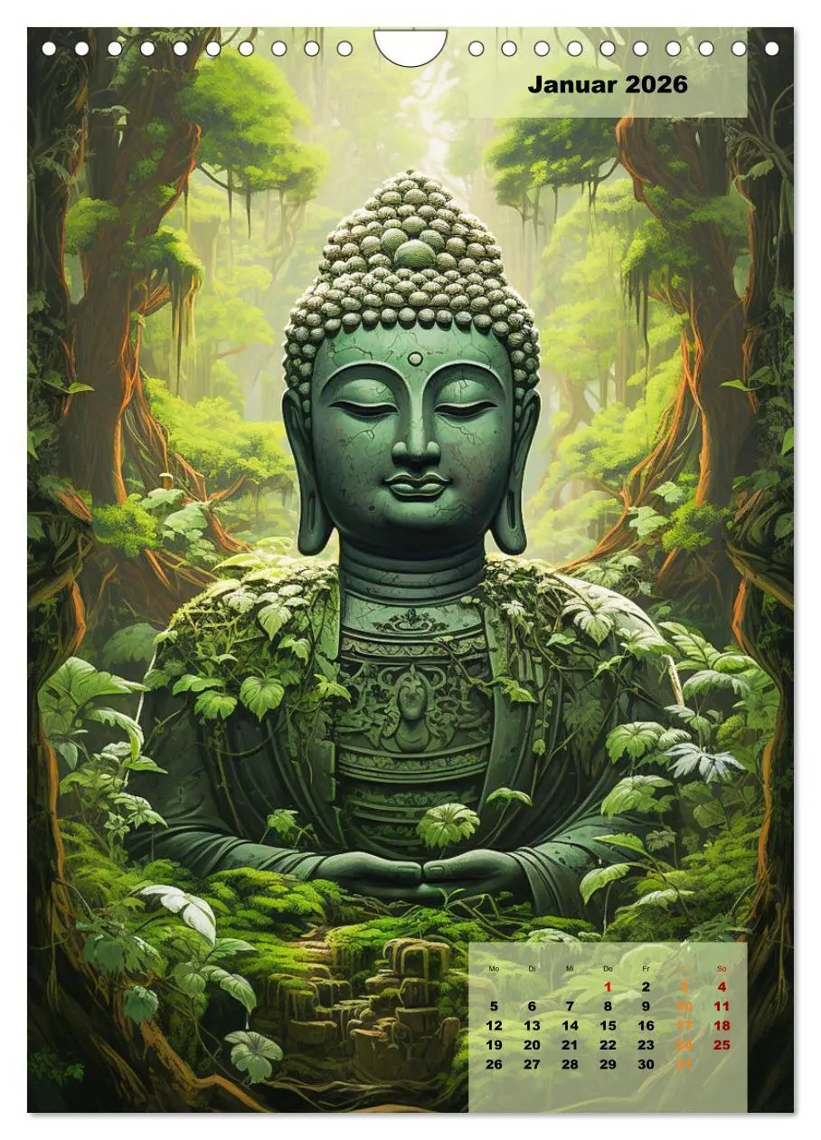 Bild: 9783516301755 | Jade Buddha - Finde die innere Mitte (Wandkalender 2026 DIN A4...