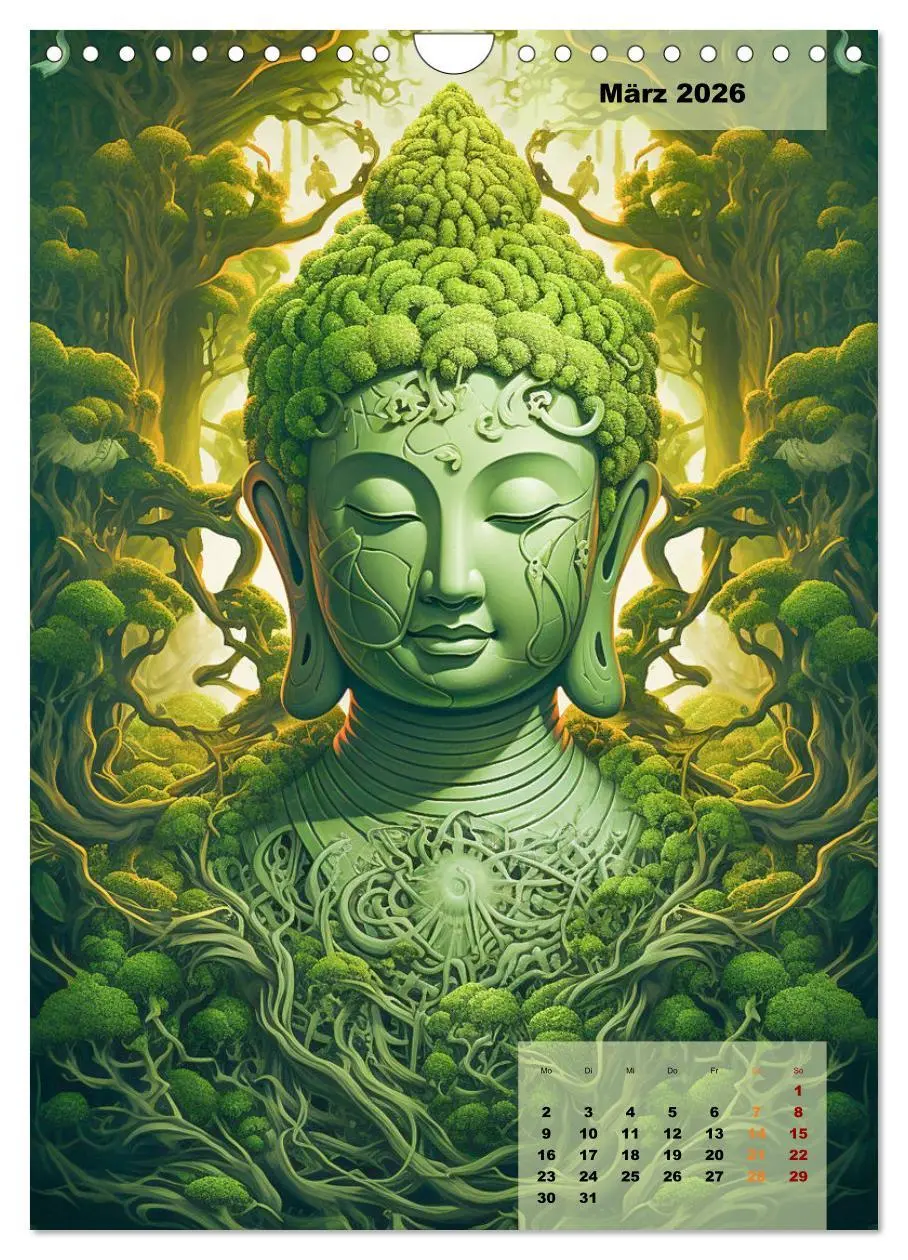 Bild: 9783516301755 | Jade Buddha - Finde die innere Mitte (Wandkalender 2026 DIN A4...