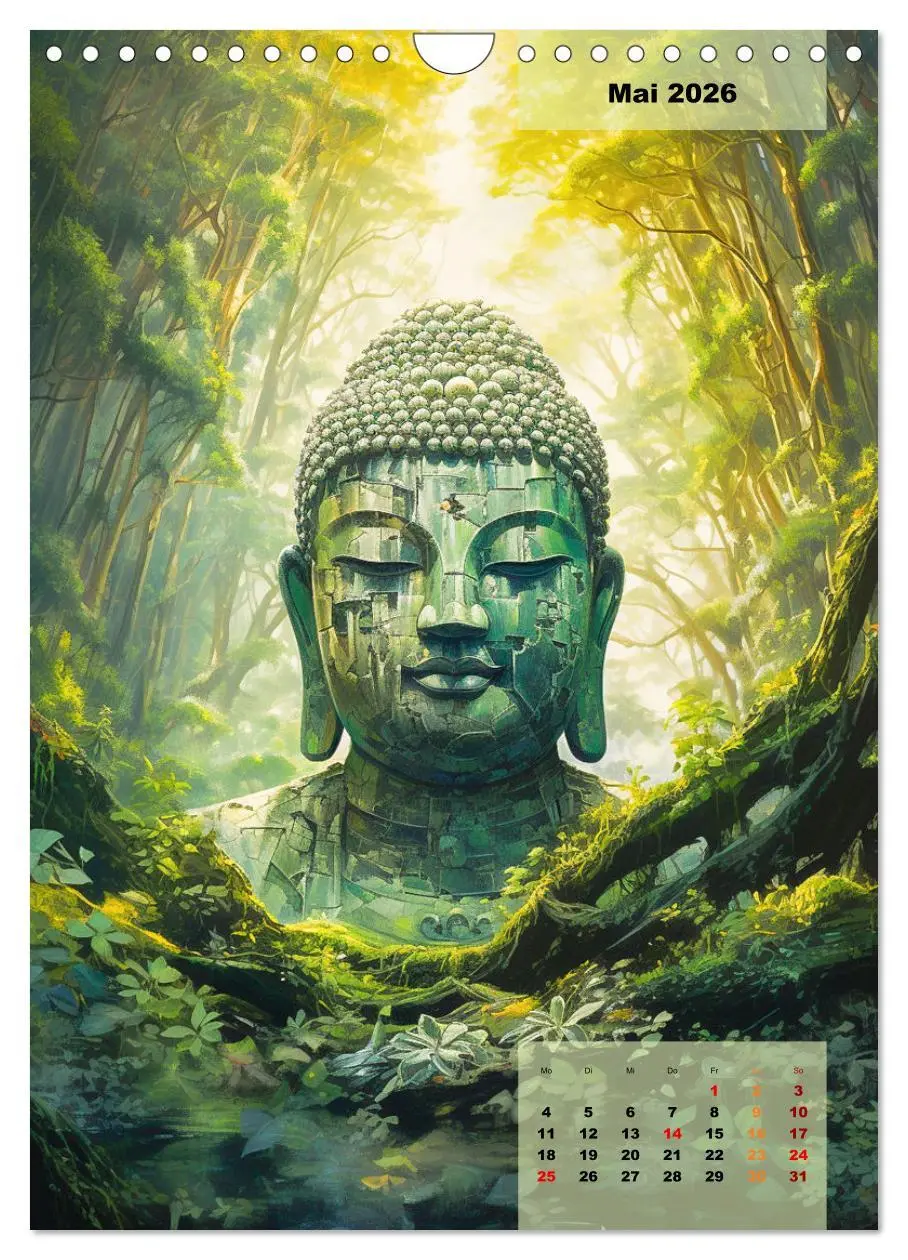 Bild: 9783516301755 | Jade Buddha - Finde die innere Mitte (Wandkalender 2026 DIN A4...