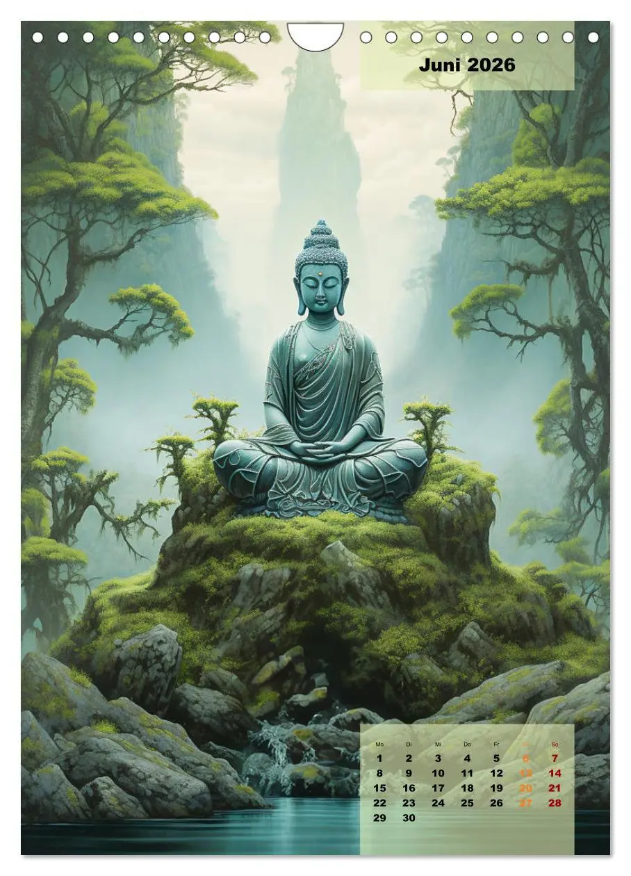Bild: 9783516301755 | Jade Buddha - Finde die innere Mitte (Wandkalender 2026 DIN A4...