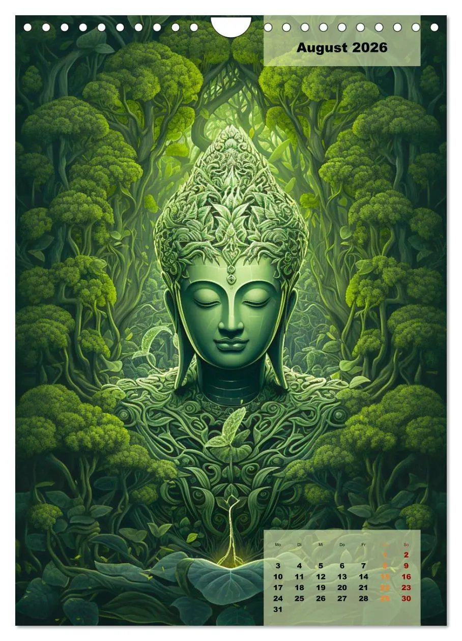 Bild: 9783516301755 | Jade Buddha - Finde die innere Mitte (Wandkalender 2026 DIN A4...