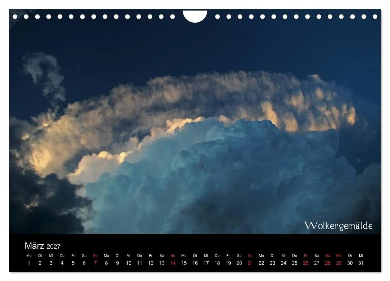 Bild: 9783594211755 | Wolken-Kunstwerke (Wandkalender 2027 DIN A4 quer), CALVENDO...