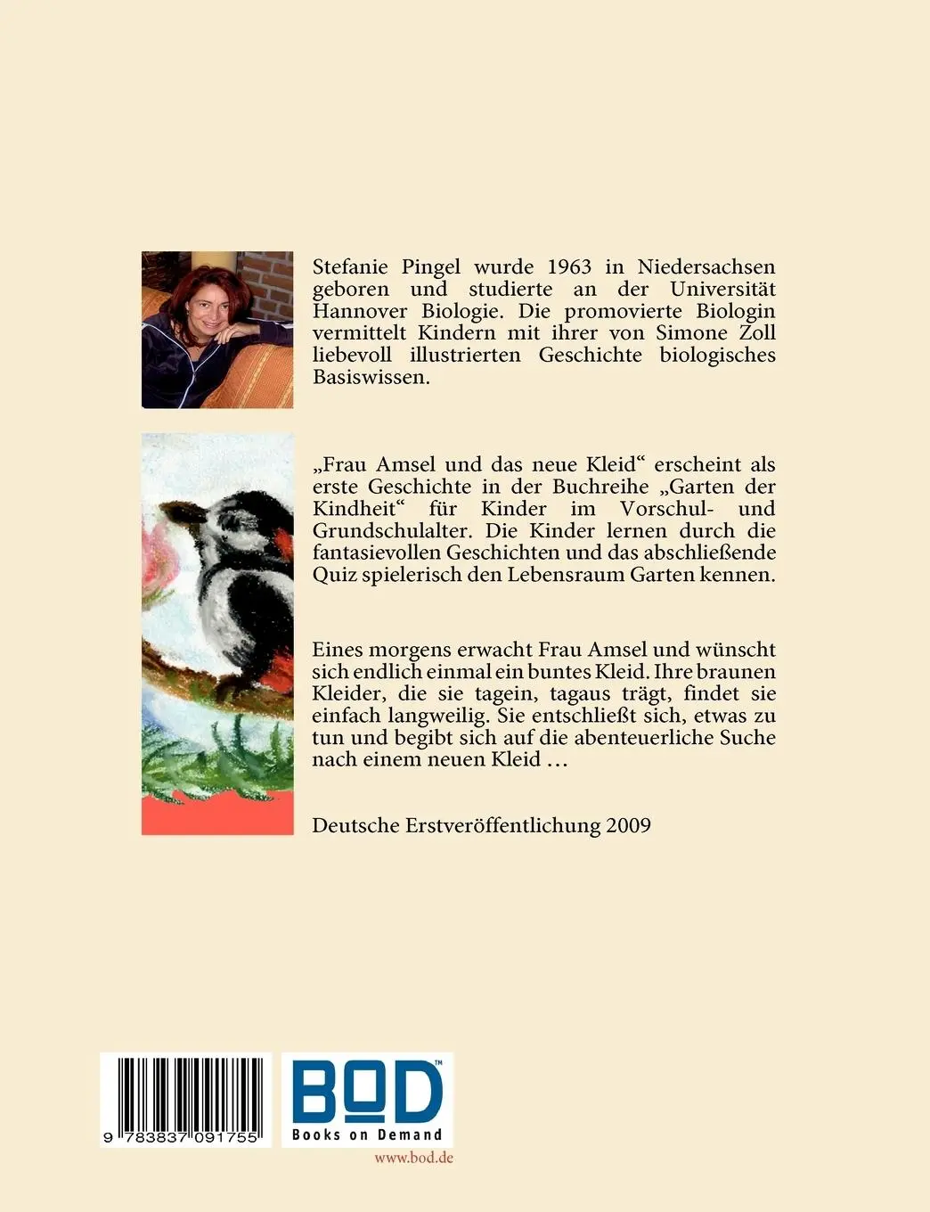 Rückseite: 9783837091755 | Frau Amsel und das neue Kleid | Stefanie Pingel | Taschenbuch | 64 S.
