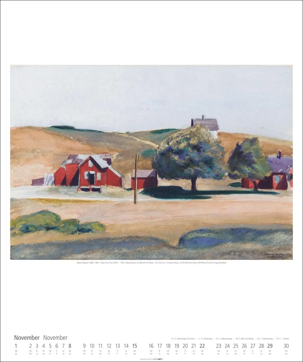 Bild: 9783839901755 | Edward Hopper Kalender 2026 | Edward Hopper | Kalender | Spiralbindung