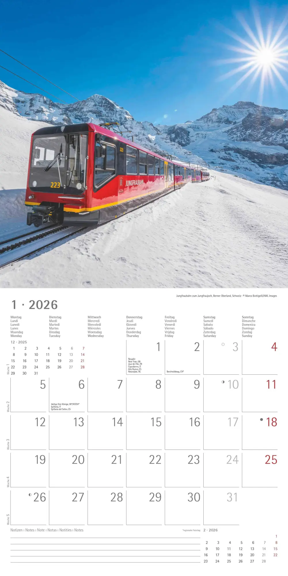 Bild: 4069095001855 | Eisenbahnen 2026 - Broschürenkalender 30x30 cm (30x60 geöffnet) -...