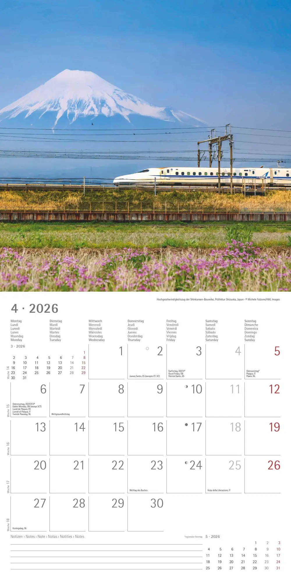 Bild: 4069095001855 | Eisenbahnen 2026 - Broschürenkalender 30x30 cm (30x60 geöffnet) -...