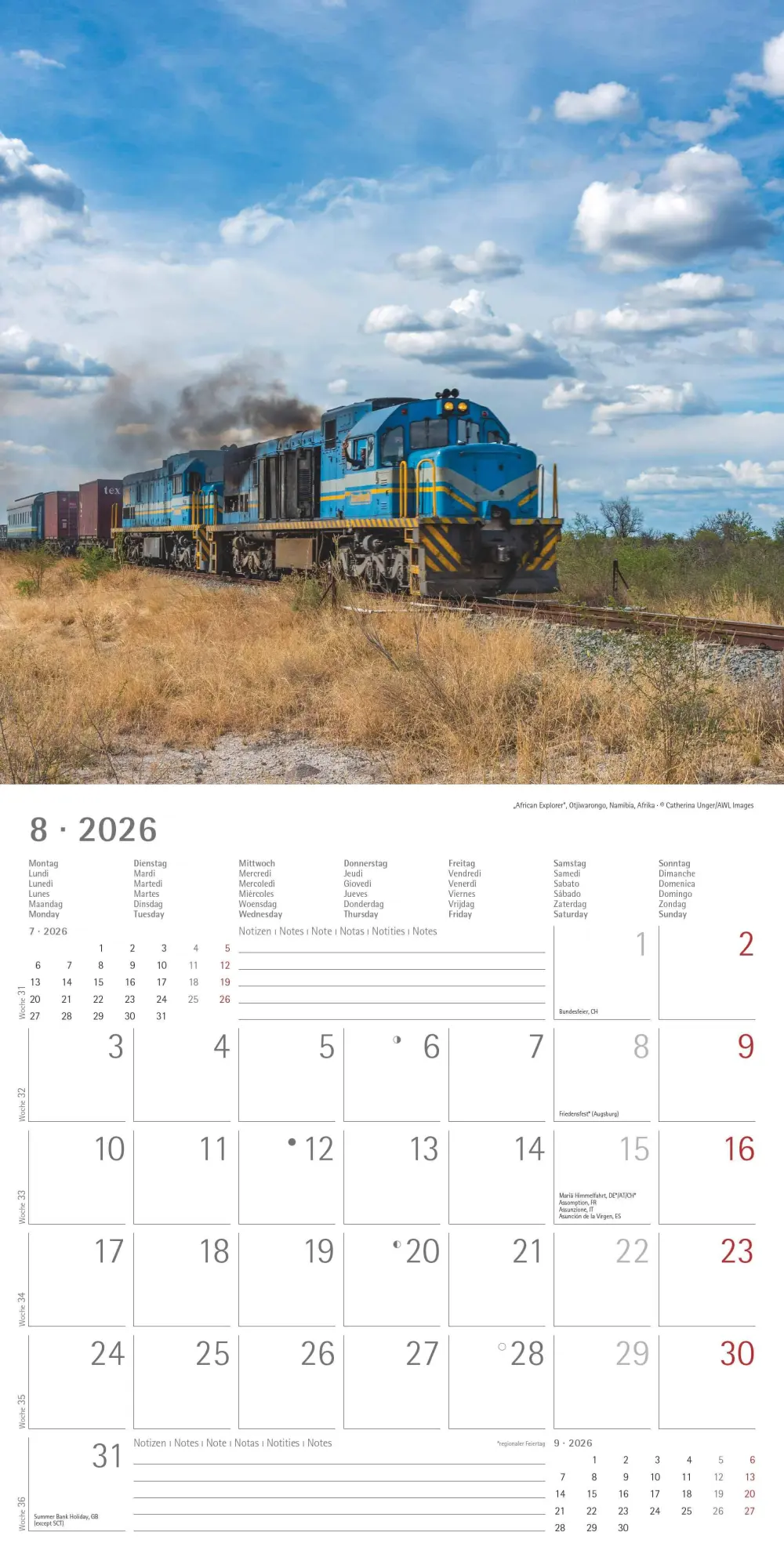 Bild: 4069095001855 | Eisenbahnen 2026 - Broschürenkalender 30x30 cm (30x60 geöffnet) -...