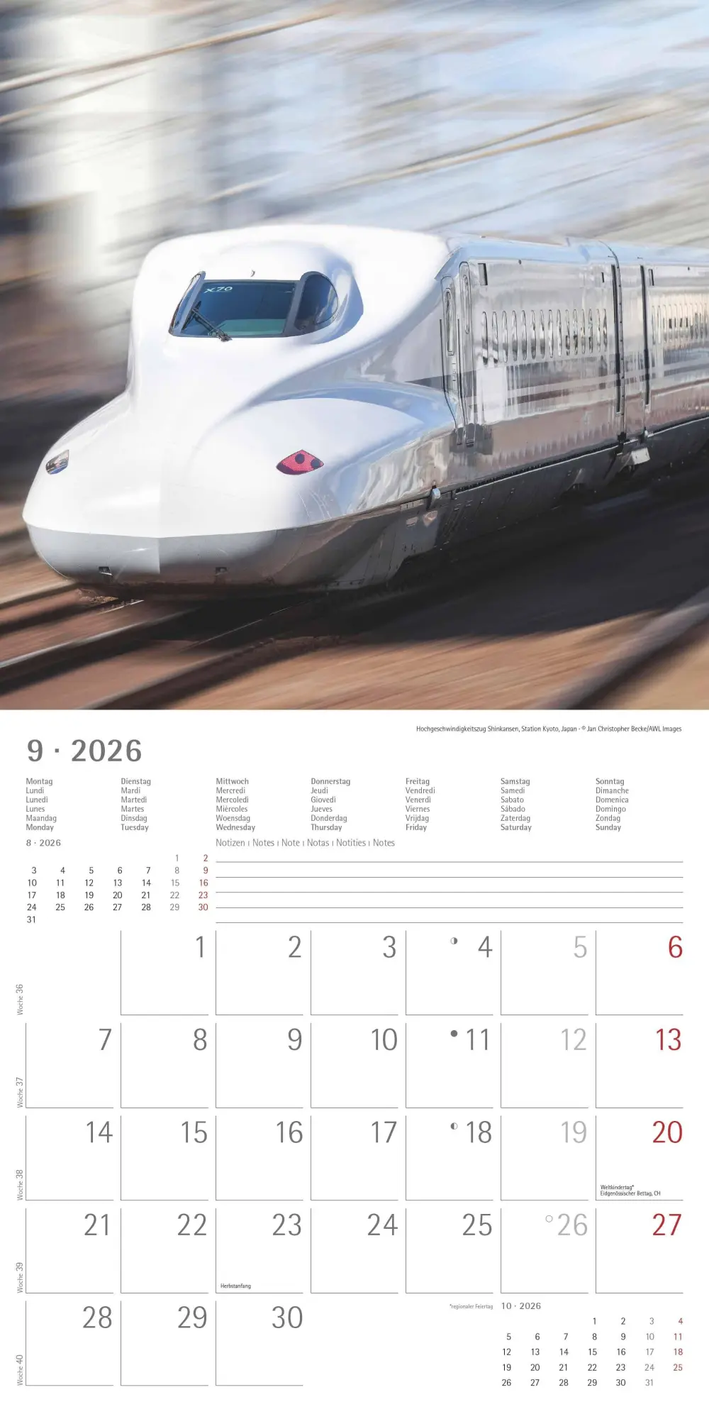 Bild: 4069095001855 | Eisenbahnen 2026 - Broschürenkalender 30x30 cm (30x60 geöffnet) -...