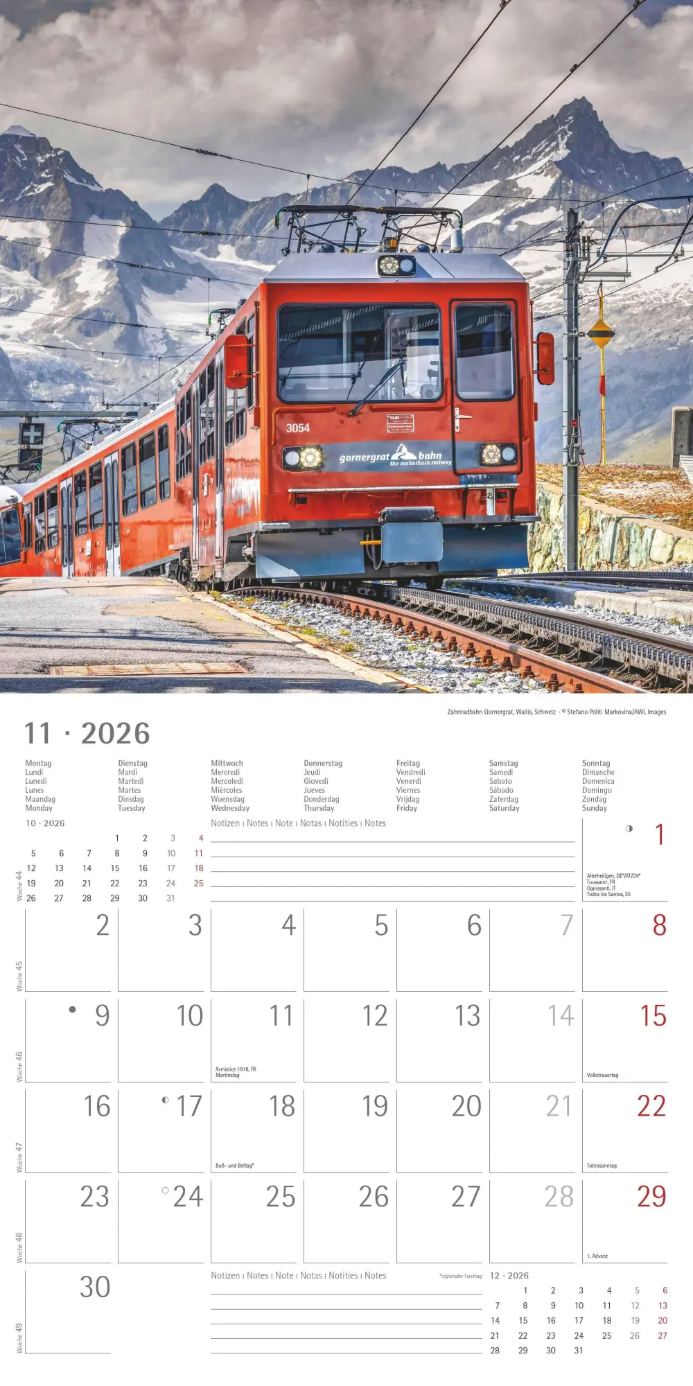 Bild: 4069095001855 | Eisenbahnen 2026 - Broschürenkalender 30x30 cm (30x60 geöffnet) -...