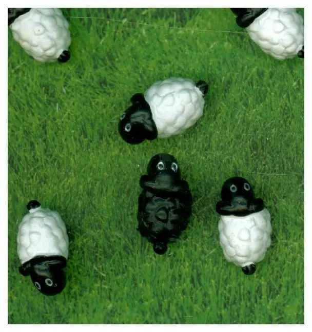 Magnete SHEEP 6er Set weiss/schwarz