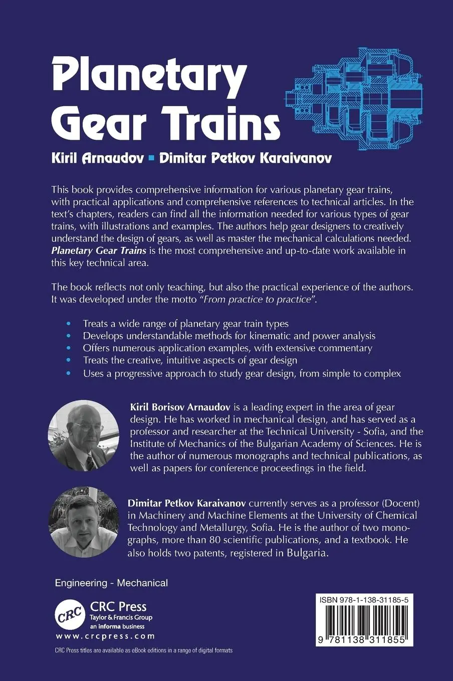 Rückseite: 9781138311855 | Planetary Gear Trains | Kiril Arnaudov (u. a.) | Buch | Englisch