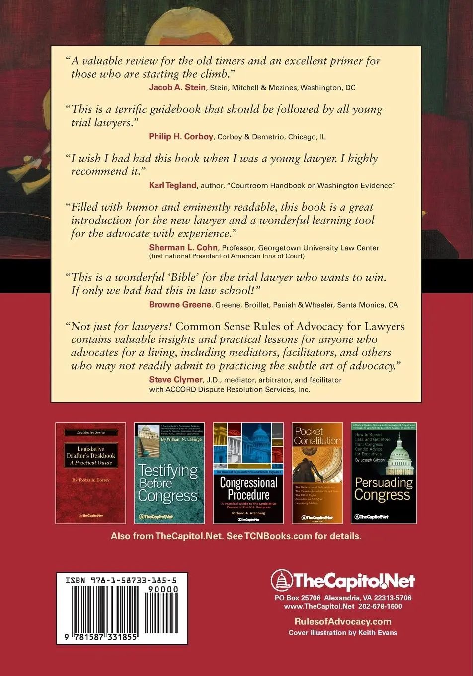 Rückseite: 9781587331855 | Common Sense Rules of Advocacy for Lawyers | Keith Evans | Taschenbuch