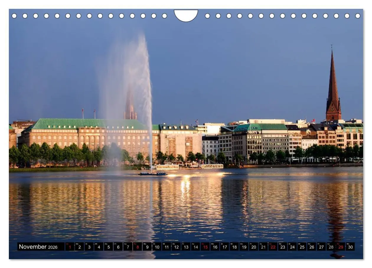 Bild: 9783516221855 | Hamburg - Alster (Wandkalender 2026 DIN A4 quer), CALVENDO...