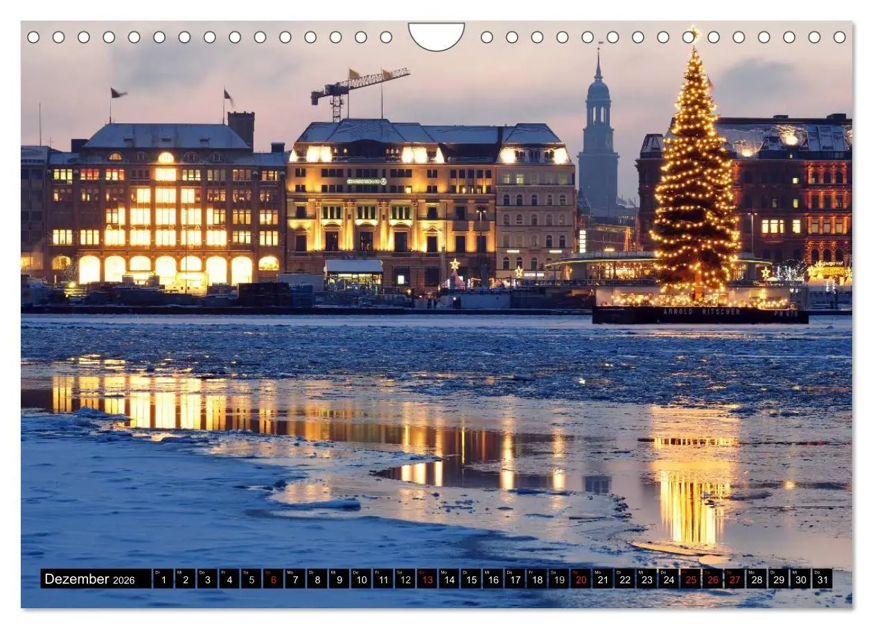 Bild: 9783516221855 | Hamburg - Alster (Wandkalender 2026 DIN A4 quer), CALVENDO...