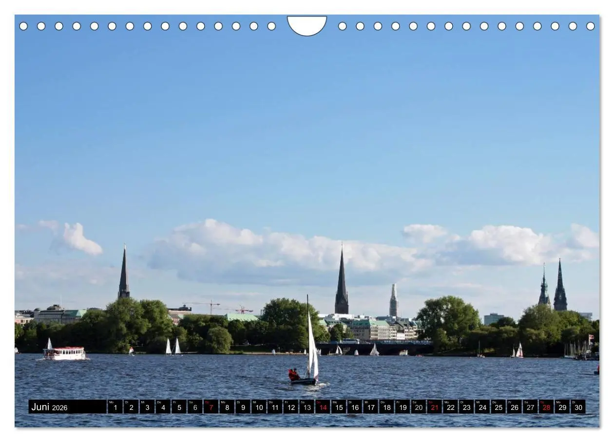 Bild: 9783516221855 | Hamburg - Alster (Wandkalender 2026 DIN A4 quer), CALVENDO...