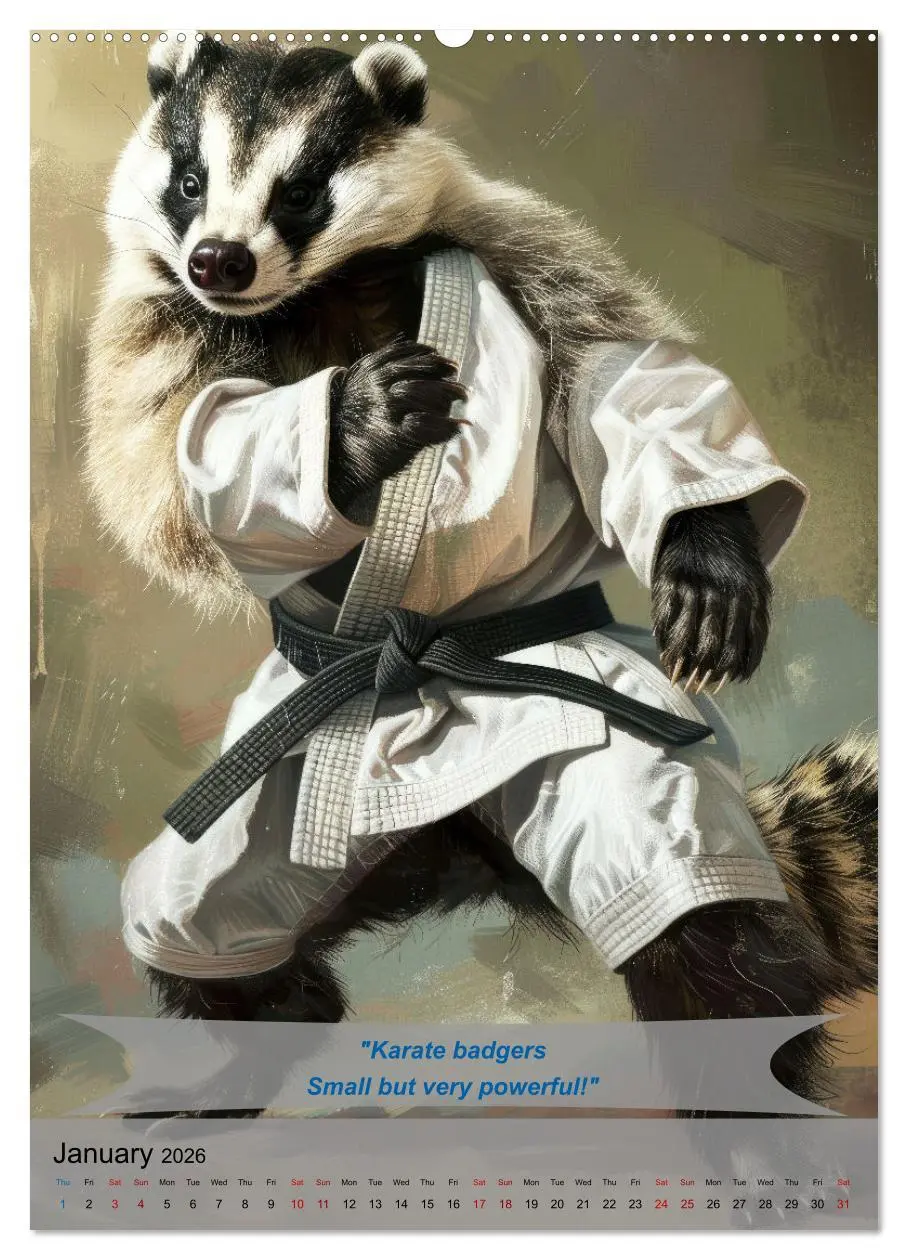 Bild: 9783516531855 | Great fun with animal karate fighters (Wall Calendar 2026 DIN A2...