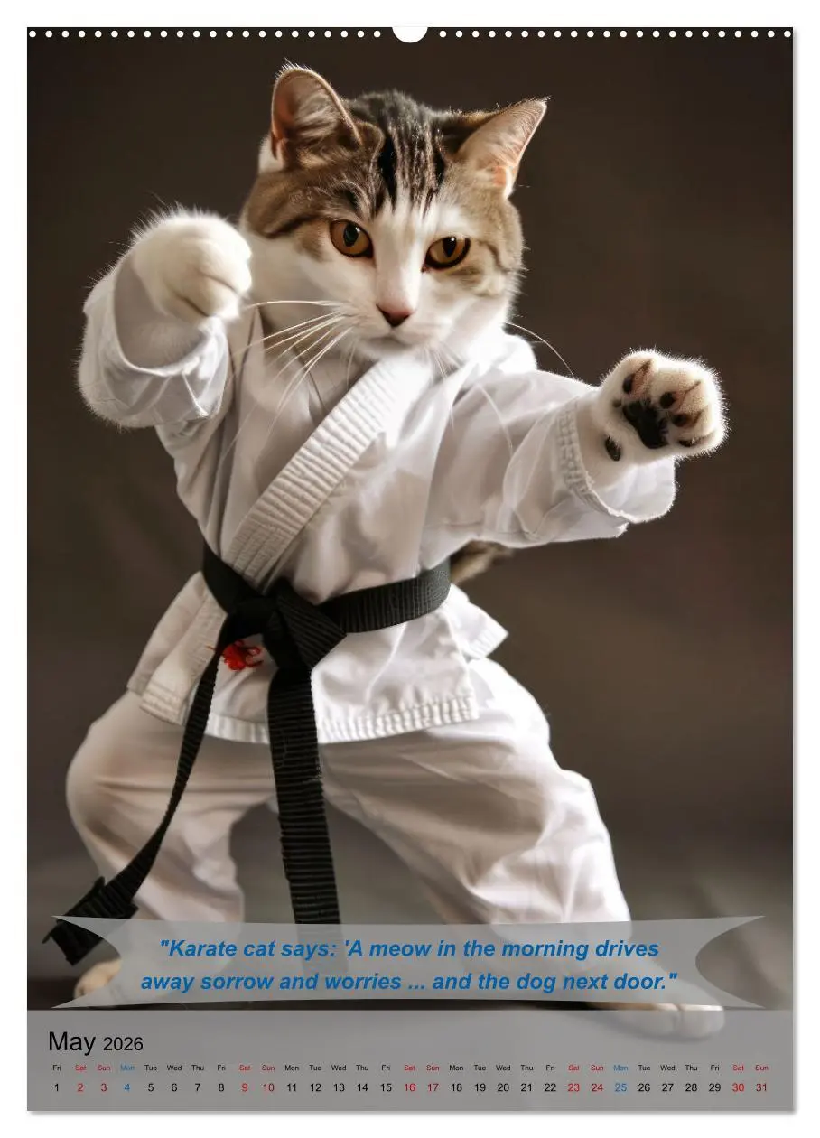 Bild: 9783516531855 | Great fun with animal karate fighters (Wall Calendar 2026 DIN A2...
