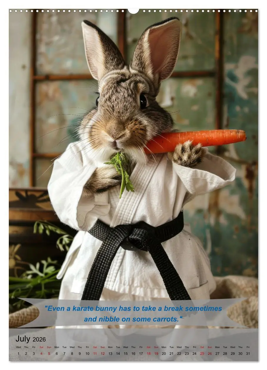 Bild: 9783516531855 | Great fun with animal karate fighters (Wall Calendar 2026 DIN A2...