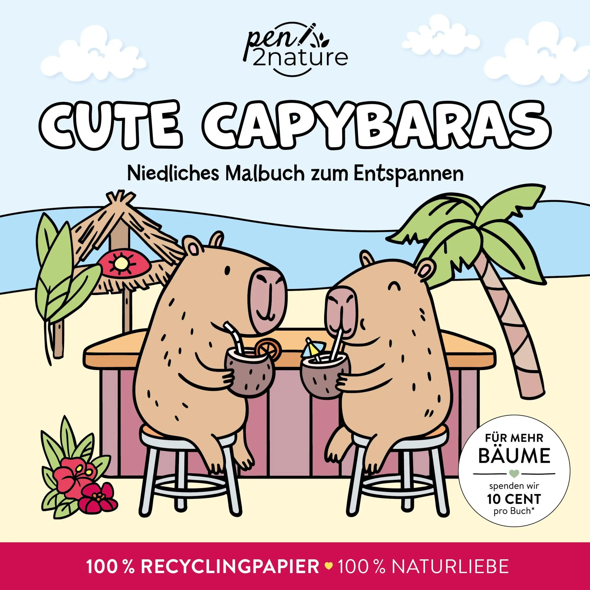 Cover: 9783987641855 | Cute Capybaras | Niedliches Malbuch zum Entspannen | Life Good | Buch