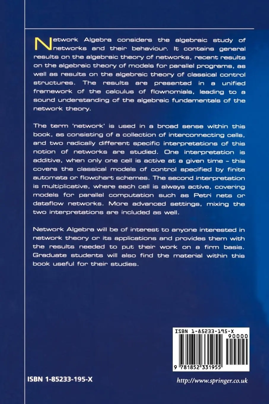 Rückseite: 9781852331955 | Network Algebra | Gheorghe Stefanescu | Taschenbuch | xvi | Englisch